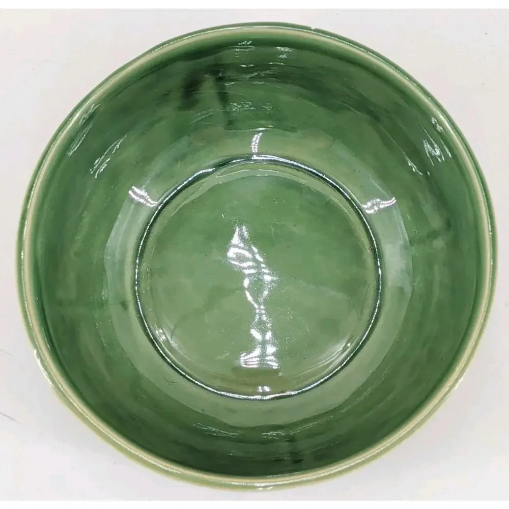 World Market Dragonfly Bowl Green Bordallo Pinheiro Portugal Serving Bowl 7 3/4